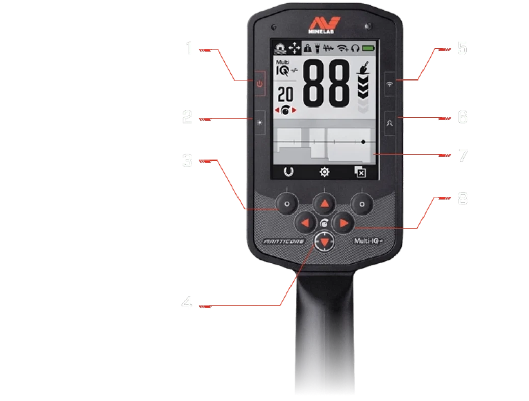 İstanbul Minelab Manticore - Ekran arayüzü